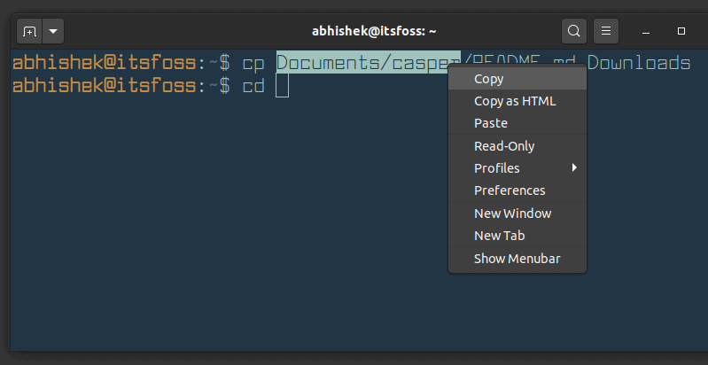 復制粘貼終端Ubuntu