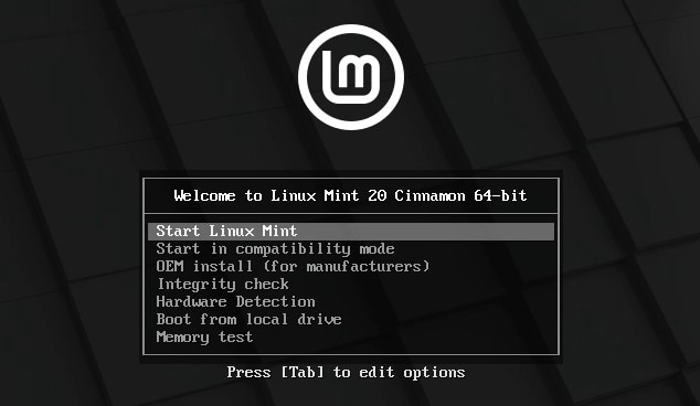 Linux Mint啟動