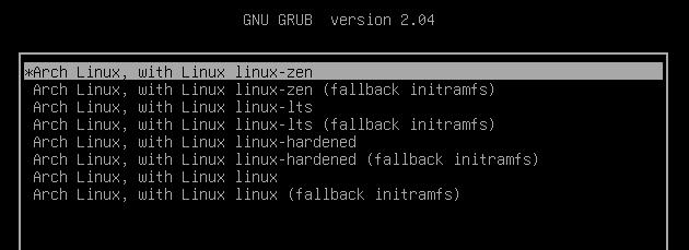 多個內核Arch Linux