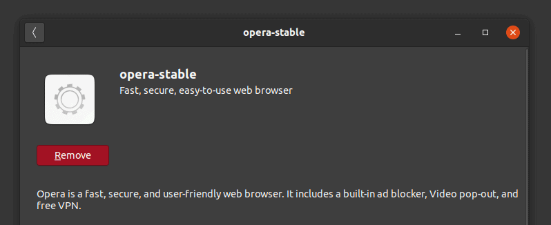 刪除Opera瀏覽器Ubuntu