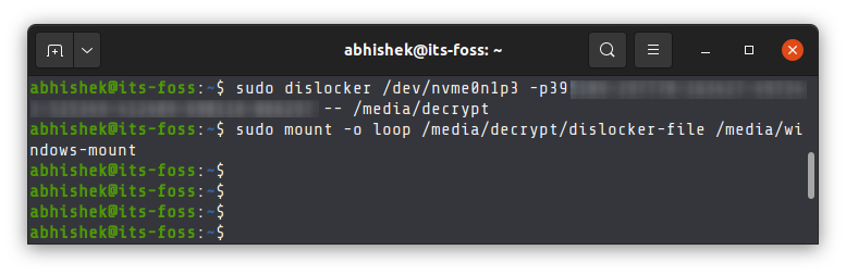 掛載dislocker解密windows分區(qū)